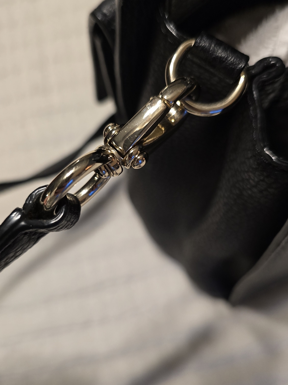 Kate Spade Black Pebbled 100% Leather Chantal Bridge Place Bow-Accent Satchel - Picture 6 of 16